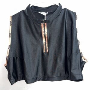 Flounce London plus size crop sports top